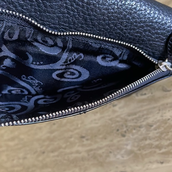 Vintage BRIGHTON Black LEATHER Trifold WALLET/ - Picture 8 of 9